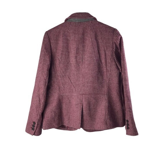 Talbots Pink Shetland wool houndstooth jacket blazer size 10 , NWOT - Picture 8 of 8